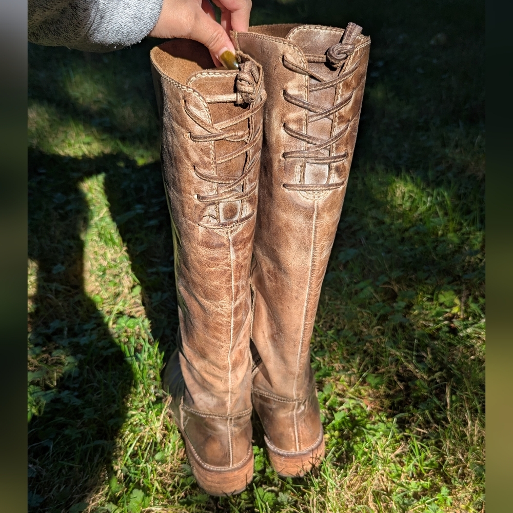 BED|STU Tall Leather Lace Boots